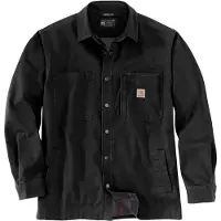 Carhartt Canvas-Fleece, chemise/veste ,Noir (N04) ,M