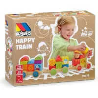MOLTO Jeu De Construction De Train En Bois 38x9.50x7.50 Cm 23 Pièces