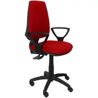 Piqueras Y Crespo Chaise de bureau Fauteuil avec accoudoirs Roulettes réglables en hauteur 50BGOLF Rouge Tissu