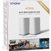 Strong ATRIA Mesh Home Kit 2100 - Système Wi-Fi - (2 routeurs) - jusqu'à 200 m² - maillage 1GbE - Wi-Fi 5 - Bi-bande