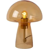 Lucide Lampe de table en verre champignon ambré E27 Fungo