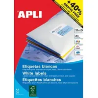 APLI Etiketten weiss 70,0 x 37,0 mm 25 Blatt