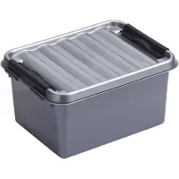 Sunware Q-line boîte de rangement 2L couleur métal noir