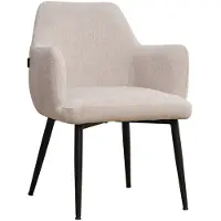 Naber GmbH (Tablon) Bronx71 Chaise de salle à manger Lars tissu recyclé avec accoudoirs beige