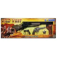 Cpa Toy Coffret Far West Revolver Et Fusil 8 Coups