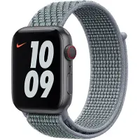 Apple Watch 42/44/45 mm Nylon Sport Loop Nike Bracelet de Montre Brume Obsidienne