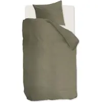 Vt wonen Housse de Couette VT Wonen Natural Stone Dark Green Cotton-140 x 200 / 220 cm | 1-personne