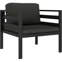 vidaXL Canapé individuel 2 pcs. avec coussins aluminium anthracite