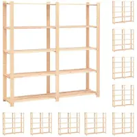 vidaXL Étagères de rangement à 5 niveaux 10pcs 170x38x170cm Pin 500 kg