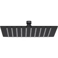 vidaXL Douche de pluie acier inoxydable 20x20 cm carré noir