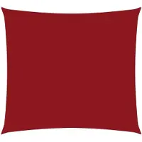 vidaXL Voile de parasol tissu oxford carré 3,6x3,6 m rouge