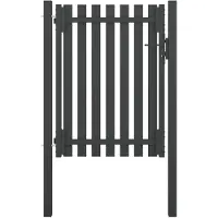 vidaXL Portail de clôture de jardin Acier 1x1,7 m Anthracite
