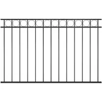 vidaXL Panneau de clôture acier 1,7x1 m noir