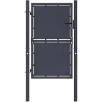 vidaXL Portail de jardin en acier 100 x 175 cm anthracite