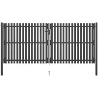 vidaXL Portail de clôture de jardin Acier 4x2 m Anthracite