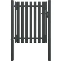 vidaXL Portail de jardin en acier 100x100 cm anthracite