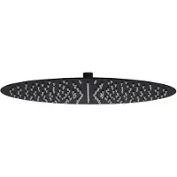 vidaXL Douche de pluie en acier inoxydable 40 cm ronde noire