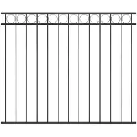 vidaXL Panneau de clôture acier 1,7x1,5 m noir