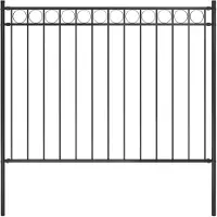 vidaXL Clôture de jardin acier 1,7x1,2 m noir