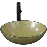 vidaXL Salle de bain lavabo avec robinet et vidage or