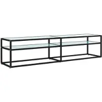 vidaXL Armoire TV blanc aspect marbre 180x40x40,5 cm verre trempé