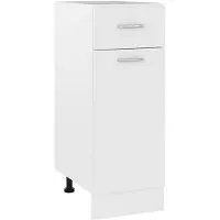 vidaXL Armoire basse à tiroirs Lyon blanc 30x46x81,5 cm Bois composite