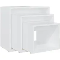 vidaXL Tables gigognes 3 pcs Blanc Aggloméré