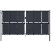 vidaXL Portail de jardin en acier 400x200 cm anthracite