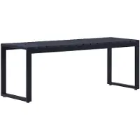 vidaXL Banc de jardin 120,5 cm Plateau PS Noir