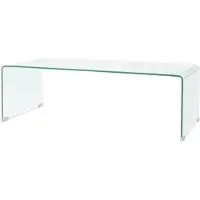 vidaXL Couchtisch Heart Glass 98x45x30 cm Transparent