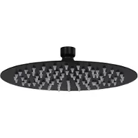 vidaXL Douche de pluie acier inoxydable 20 cm ronde noire