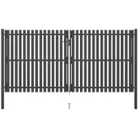 vidaXL Portail de clôture de jardin Acier 4x2,25 m Anthracite