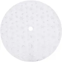 vidaXL Jupe de sapin de Noël de luxe blanche 90 cm en fausse fourrure