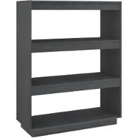 vidaXL Bibliothèque/Séparateur de pièce Gris 80x35x103 cm Pin massif