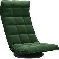 vidaXL Chaise de sol Pivotante Vert foncé Velours
