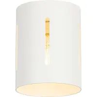 QAZQA Plafonnier design blanc avec effet de lumière - Yana
