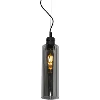 QAZQA Suspension moderne noire avec verre fumé - Stavelot