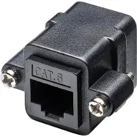 Goobay - Coupleur réseau - RJ-45 (F) pour RJ-45 (F) - UTP - CAT 6 - noir