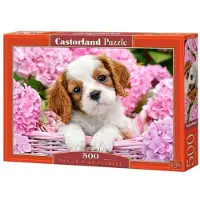 Castorland Puzzle 500 pièces Pup Fleurs Roses 52233