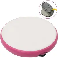 vidaXL Tapis de gymnastique gonflable avec pompe 100x100x20 cm PVC rose