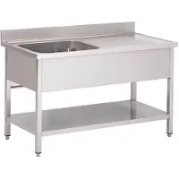 Gastronoble Lavabo Gastro M, côté gauche, 140 cm de long