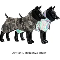 PAIKKA Imperméable Camo Rain Coat avec thermo et réfléchissante pour chiens
