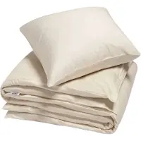 Yumeko - Parure de lit - Satin De Coton - 140x220 - Naturelle