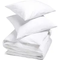 Yumeko - Parure de lit - Satin De Coton - 200x220 - Blanche