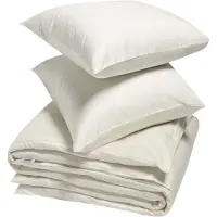 Yumeko - Parure de lit - Satin De Coton - 260x220 - Blanche