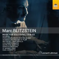 OUTHERE Blitzstein / Lehrman / Williams - Music For Solo Piano 1918-63 [Compact Discs]