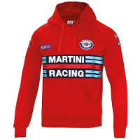 Sparco Hoodie Rouge pour Hommes - Sparco MARTINI RACING