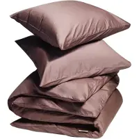 Yumeko - Parure de lit - Satin De Coton - 200x220 - Marron