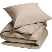 Yumeko - Parure de lit - Satin De Coton - 140x220 - Marron