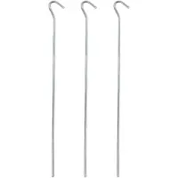 Pricenet Piquet de tente 30cm en métal avec oeil ouvert 10 pièces en poly-sac